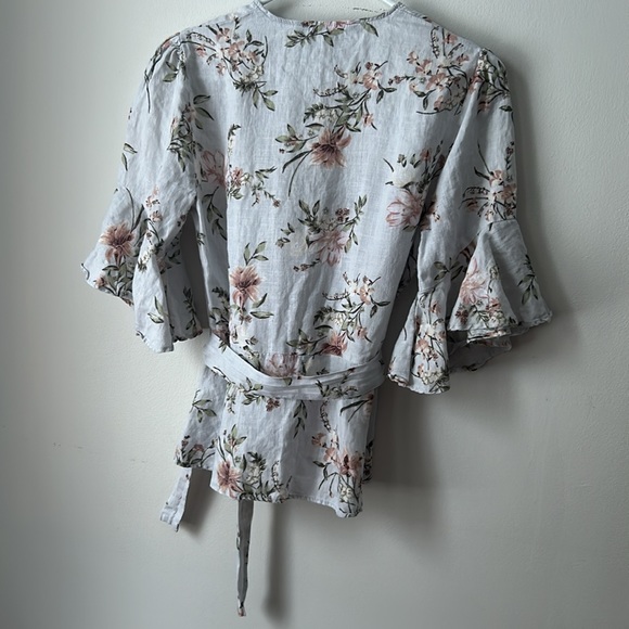 Zara Floral Tie Top - Picture 4 of 4